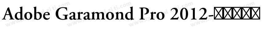 Adobe Garamond Pro 2012字体转换
